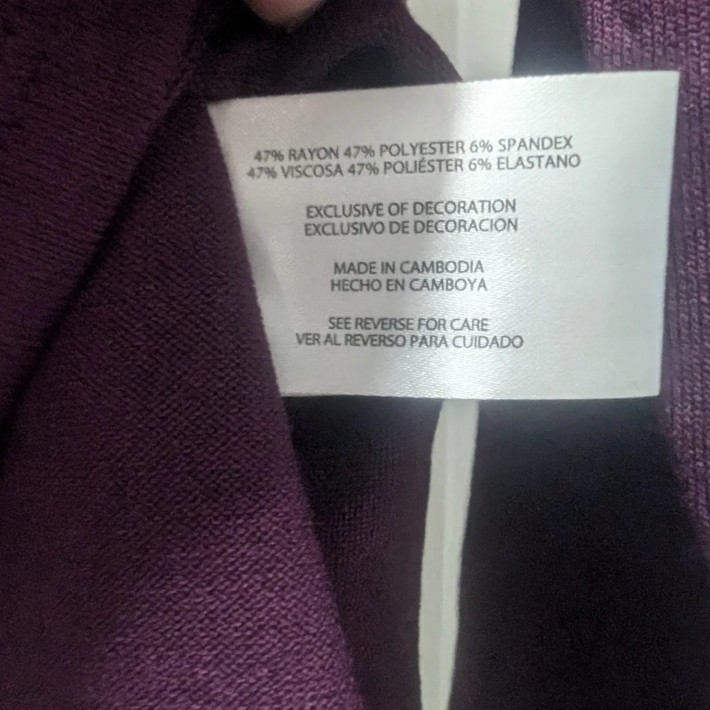 Purple Banana Republic Long Sleeve Top - Picture 3 of 3